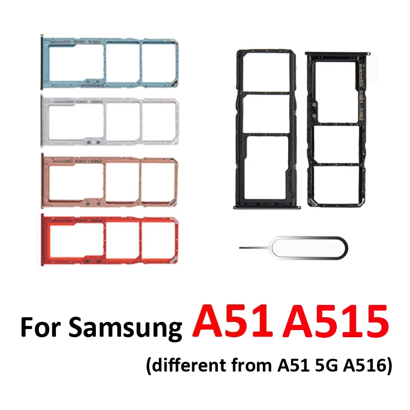 SIM 카드 트레이 슬롯, 삼성 갤럭시 A51 A515F A515FN A515X 휴대..