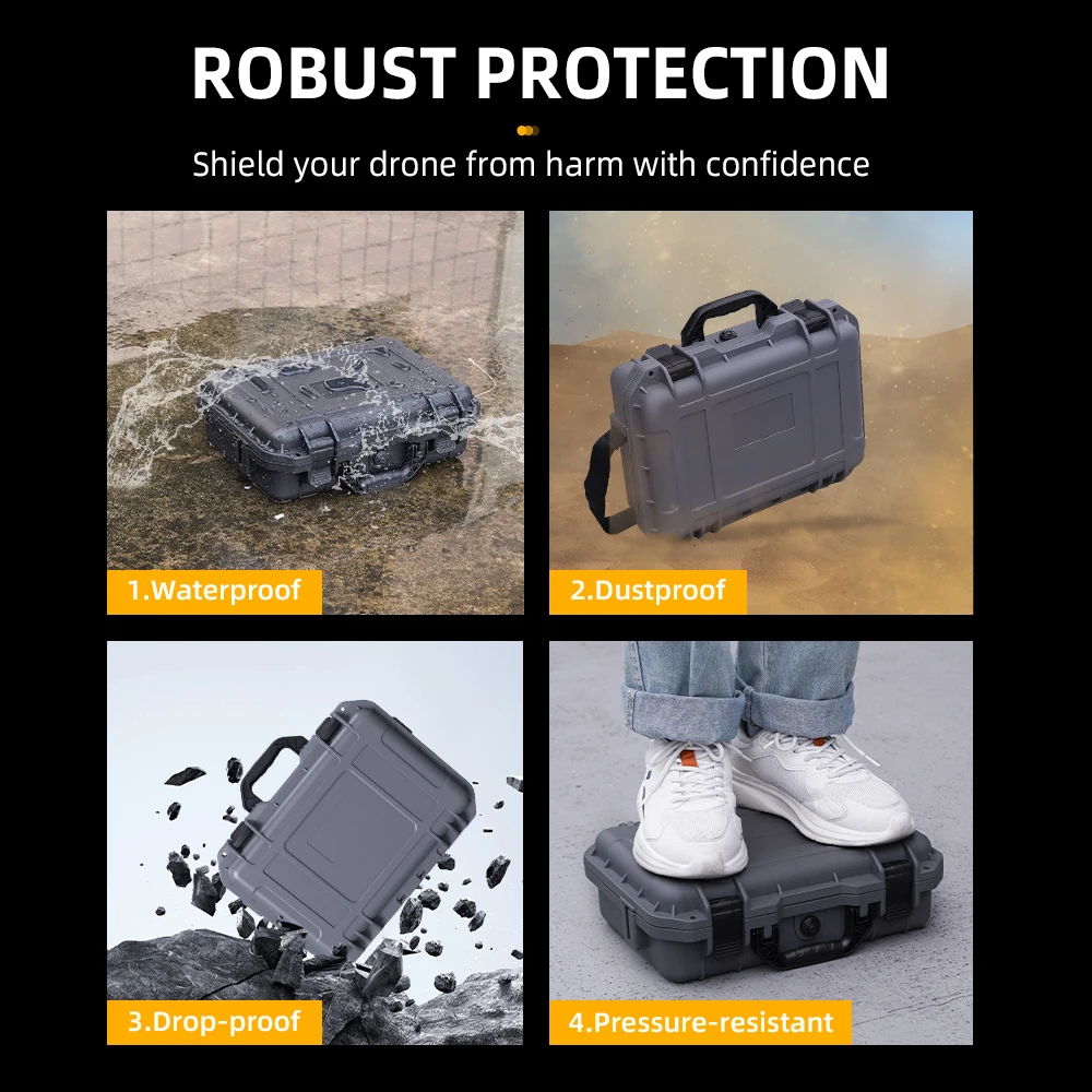 BRDRC Waterproof Case drone accessories dji case drone case For DJI Neo Drone RC 3 Remote Control Large Capacity Storage Box Outdoors Handbag Hard Shell