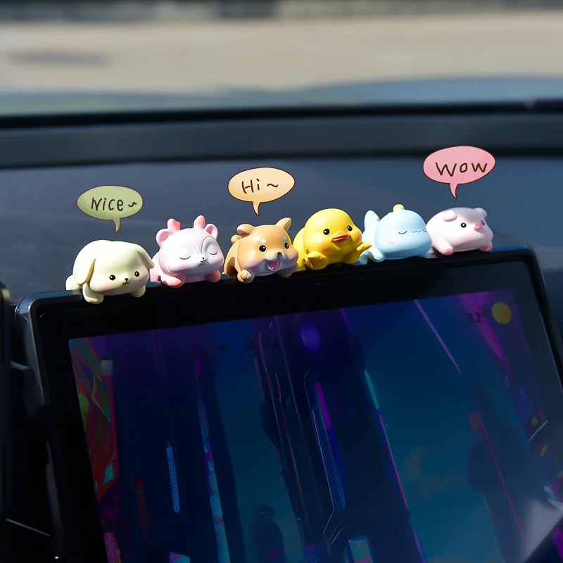 Computer Screen Monitor Desktop Dolls, Small Ornaments, Home Accessories,  Kawaii Car Interior Decoration