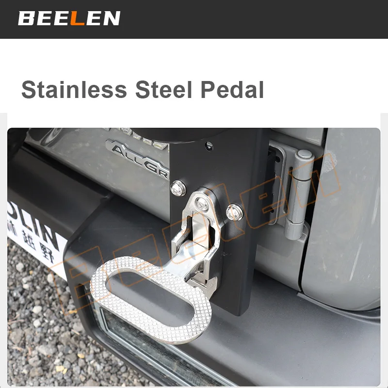 스즈키 짐니 JB74 2019-2026 3도어 5도어 오프로드 개조용 접이식 강화 테일 래더 (후면 도어 등반용)