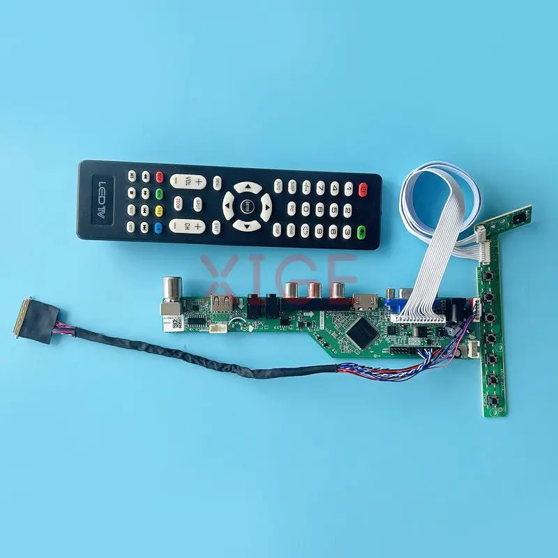 

Для ЖК-контроллера N101L6 N101LGE CLAA101NB01A, плата управления, DIY 10,1 "LVDS 40-Pin 1024*600 USB + AV + HDMI + VGA TV, аналоговый