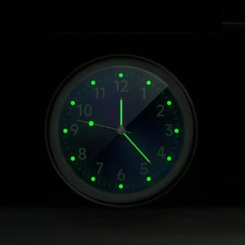 Mini Car Clock Air Outlet Dashboard Clock 40mm Alloy Luminous Clock Auto Digital Electronic Watch Quartz Clocks Automobile Interior Decor Accessories