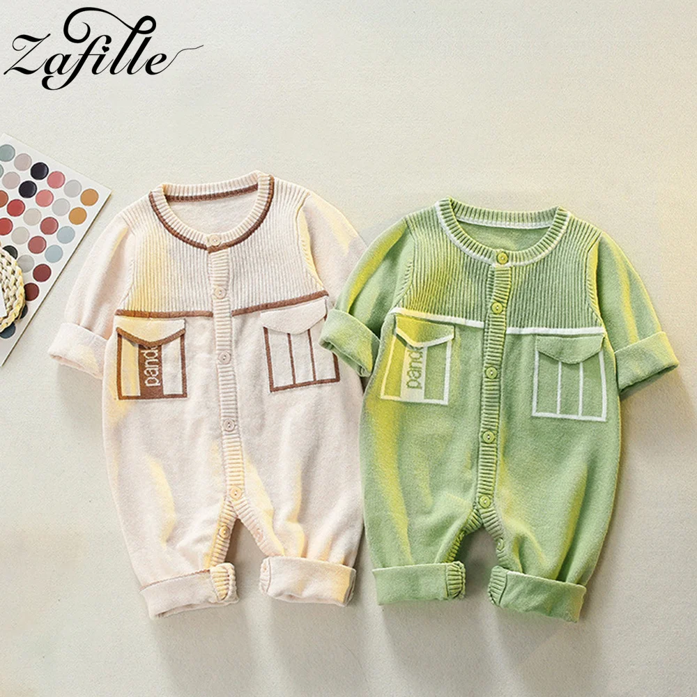 

ZAFILLE Knit Clothes For Newborns Boys Clothing Winter Baby's Rompers Girls Sweater Casual Kids Infant Outfits Warm Sleepwears