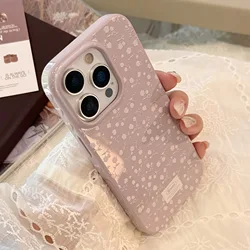Elegant Purple Blue Flower 3D Relief Silicone Phone Case - iPhone 15 (Style 1)