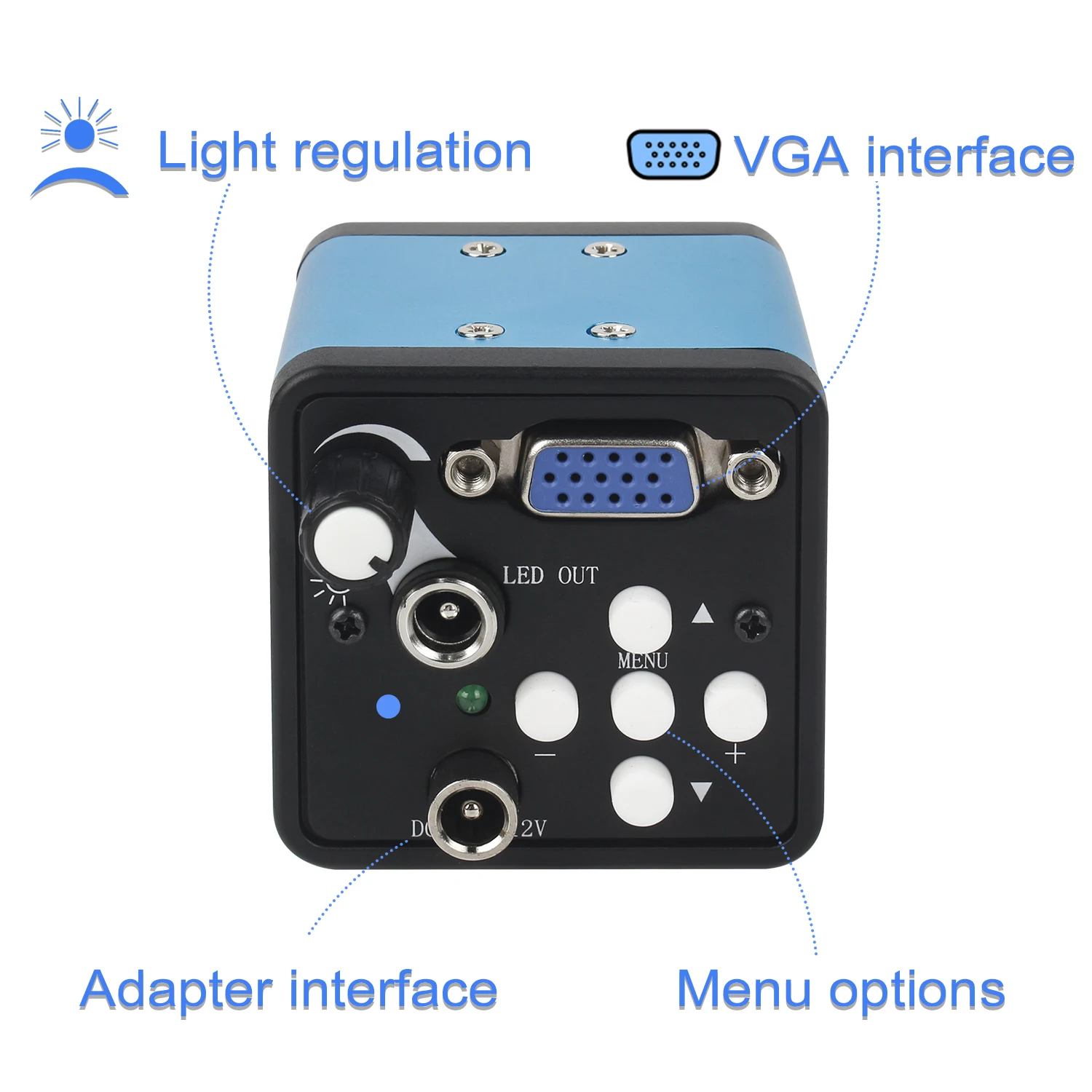 13MP VGA Video Microscope Camera 1080P + Zoom 1-130X C-mount Lens + Brightness Adjustable Light  Big Vision For Phone Repair 2