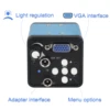 13MP VGA Video Microscope Camera 1080P + Zoom 1-130X C-mount Lens + Brightness Adjustable Light  Big Vision For Phone Repair 2
