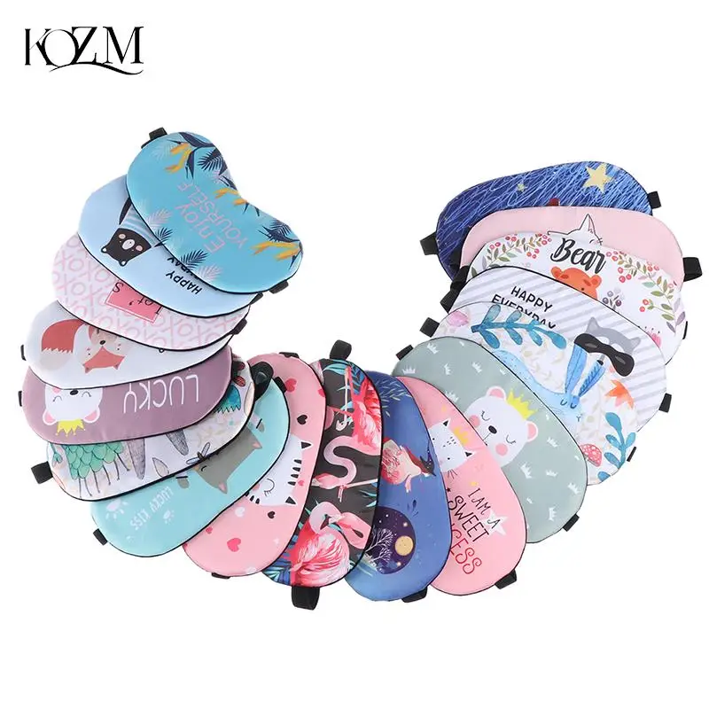 

1pc Sleeping Mask Eyepatch Eye Cover Cotton Creative Lovely Cartoon for Eye Travel Relax Sleeping Aid Eye Patch Shading Eye Mask