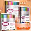 Double Line Outline Pens 12/24 Colors Self-Outline Metallic Markers Glitter Writing Drawing Pen for DIY Art Crafts Scrap Booking 3