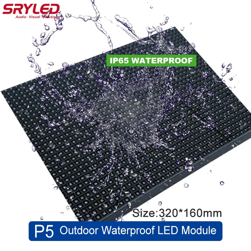 

Внешний модуль SRYLED P5 светодиодный, экран 320 мм x 160 мм, сканирование x 32 точек, модуль дисплея для рекламы, стандарт SMD2727, отправляется Бесплатный кабель