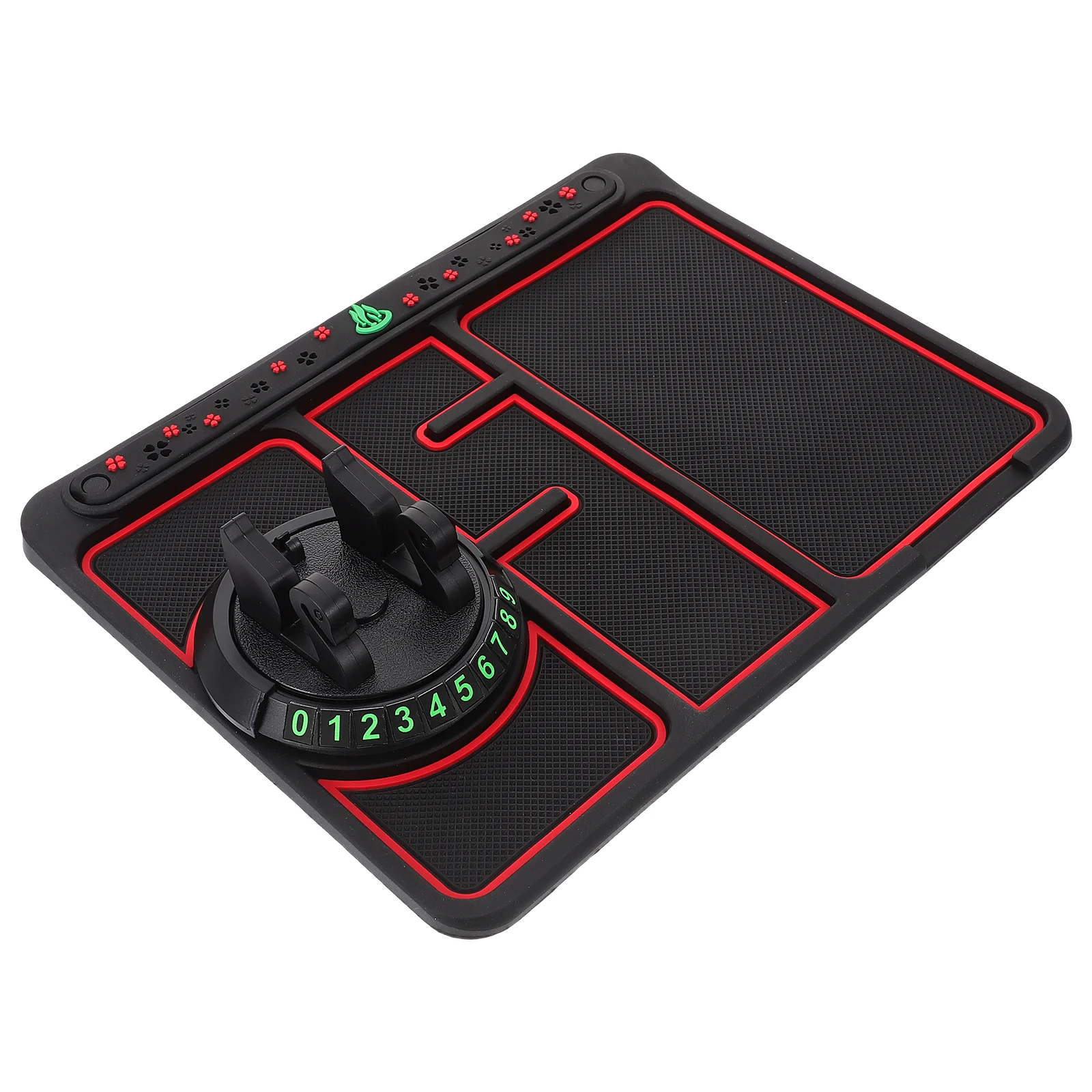

-slip Mat Cell Phone Holder Cellphone Car Dashboard Accessory 4-in-1 Pvc Auto for Non-slip Pad Storage