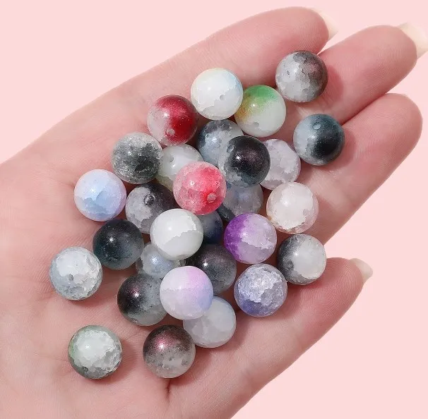 

Двухцветные стеклянные бусины со звездочками для изготовления украшений, аксессуары «сделай сам» для ожерелий, браслетов, подарков на день рождения, 30 шт./упаковка, 10 мм