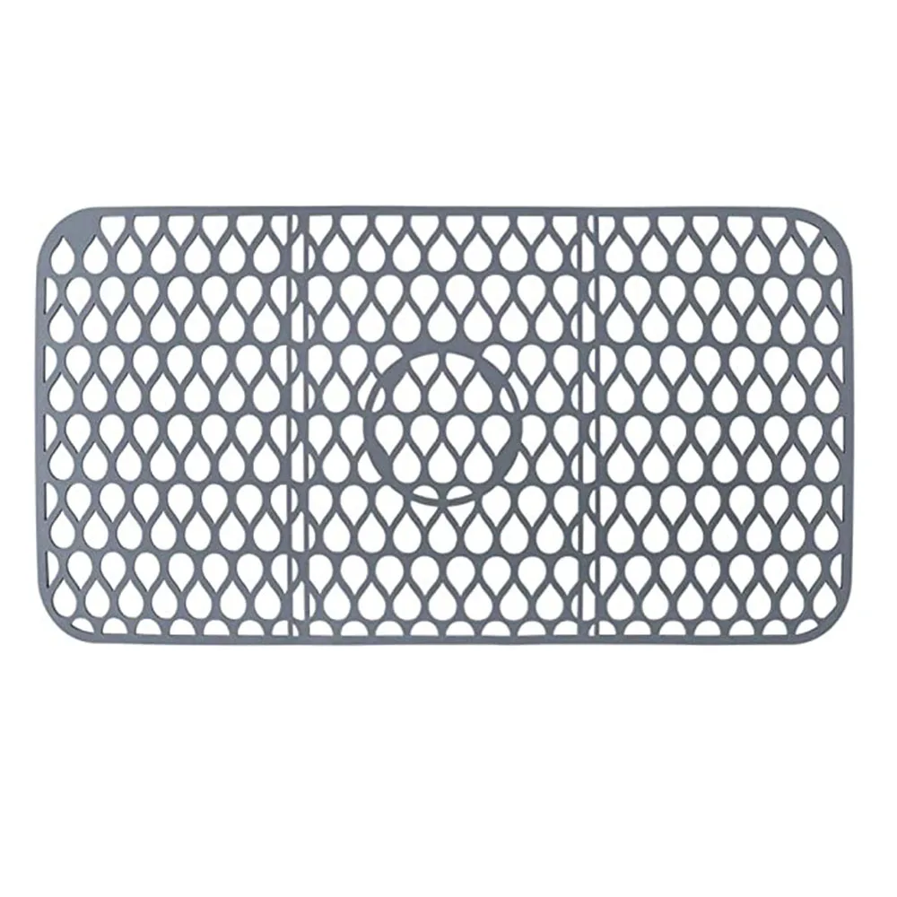 

Kitchen Sink Mat - Silicone Mesh Soft Pad Folding Non-slip Sink Protector Sink Pad Sink Protector