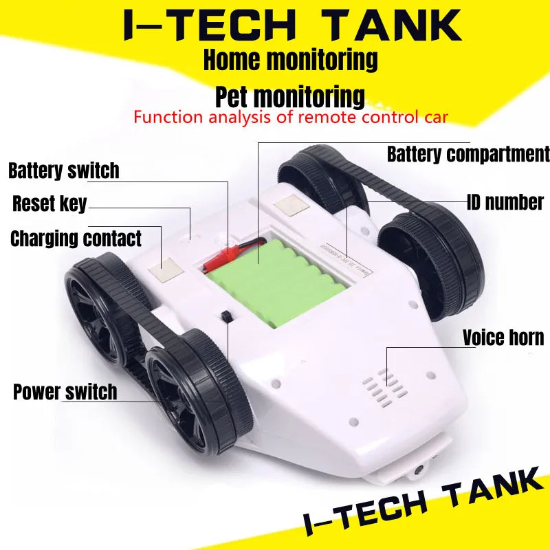 Rc Tank Toys With 0.3mp Hd Camera Intelligent Wifi Fpv 50mins Battery Life Gravity Sensor Wi-fi Rc Tank Car Children's Toys Gift 3