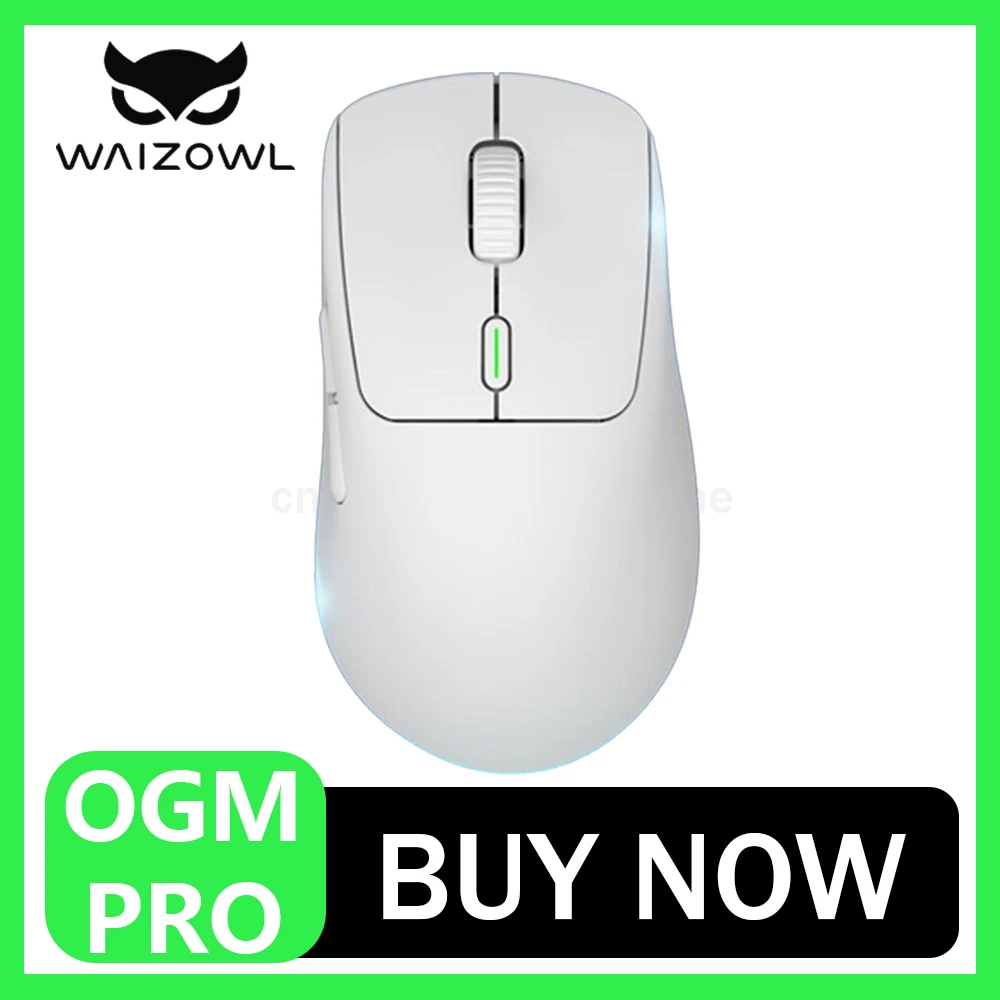 

WAIZOWL OGM PRO Mouse Three Mode Bluetooth Wireless Paw3395 Mouse Lightweight Ergonomics Pc Gamer Accessoies E-Sports Man Gifts