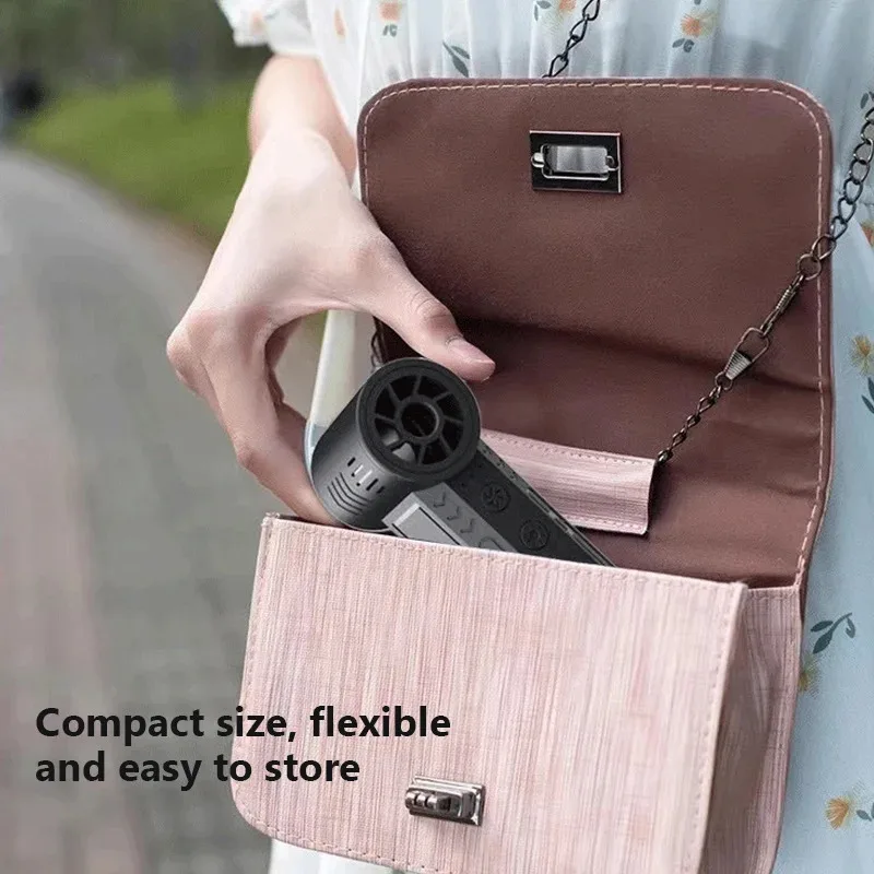 Handheld Electric Fan Handheld Electric Fan Home Mini Air Blower Turbo Fans Dust blower Brushless Motor Violent Blower Outdoor Camping fan Air Cooler