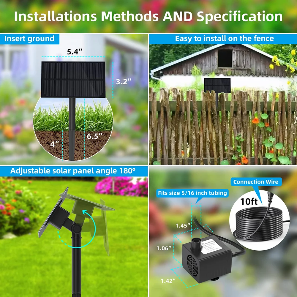 Solar Fountain Water Pump Kit Solar Powered Water Fountain With Stake For Outdoor Bird Bath Pond Pool Garden Fish Tank Yard solar fountain solar fountain pump water fountain garden pond fountain solar water pump bird bath bird bath supplies