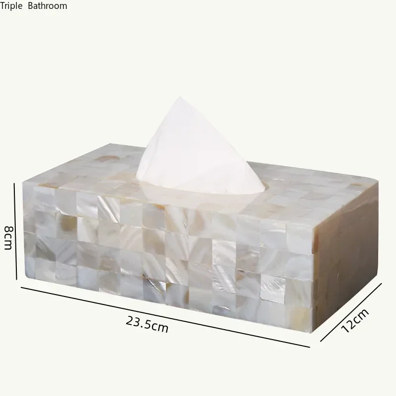 Rectangular Marble Texture Resin Facial Tissue Box Kitchen Office Car Napkin Holder Paper Towel Dispenser Container Home Decor 6