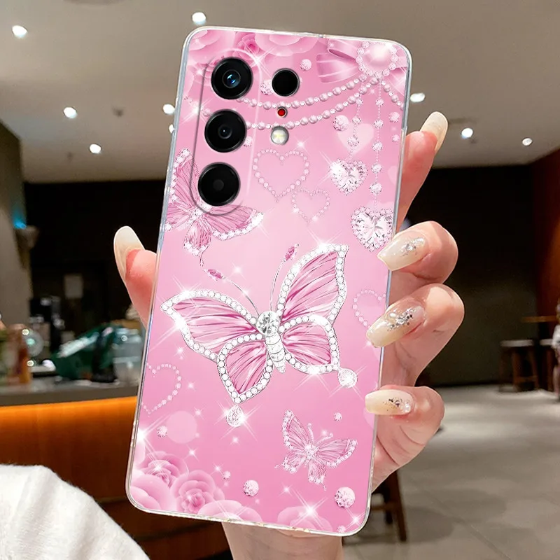Butterfly Bow Protective Transparent Soft Silicone Phone Case