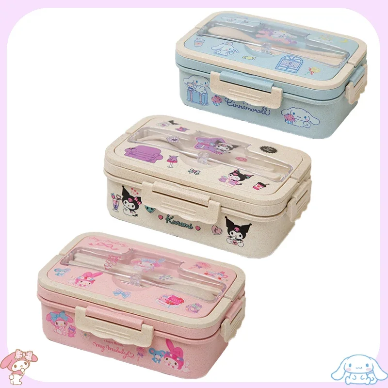 

Sanrio Anime Kuromi Kid Bento Box Cinnamoroll My Melody Student Portable Eco-friendly Insulated Lunch Box Food Storage Container