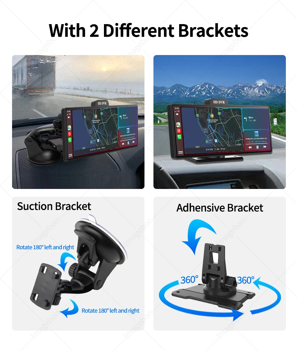 Dash Cam 10.26" 4K For Car Touch Screen Video Recorder Rearview Mirror ADAS 5G WiFi Rear Camera