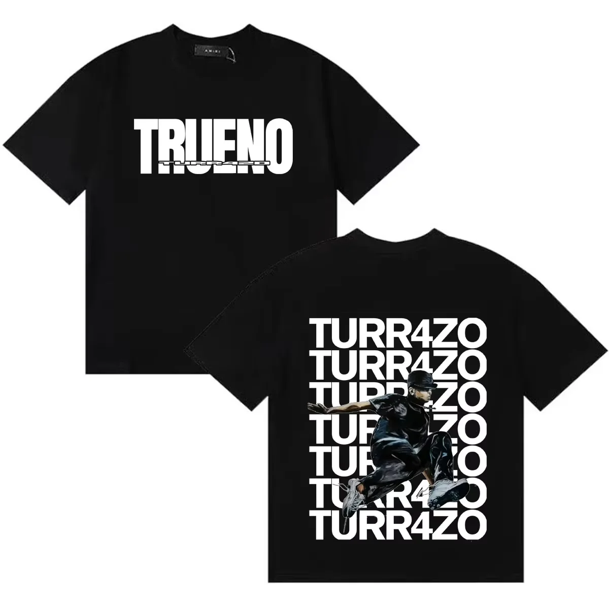 Rapper Trueno 2026 TURR4ZO Bedrucktes Merch-T-Shirt aus Baumwolle, Unisex für Männer und Frauen, Y2k Hip Hop Beliebtes T-Shirt, Streetwear