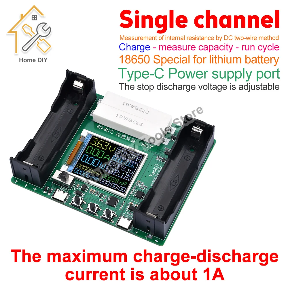 18650 Battery Capacity Internal Resistance Tester Automatic Charging