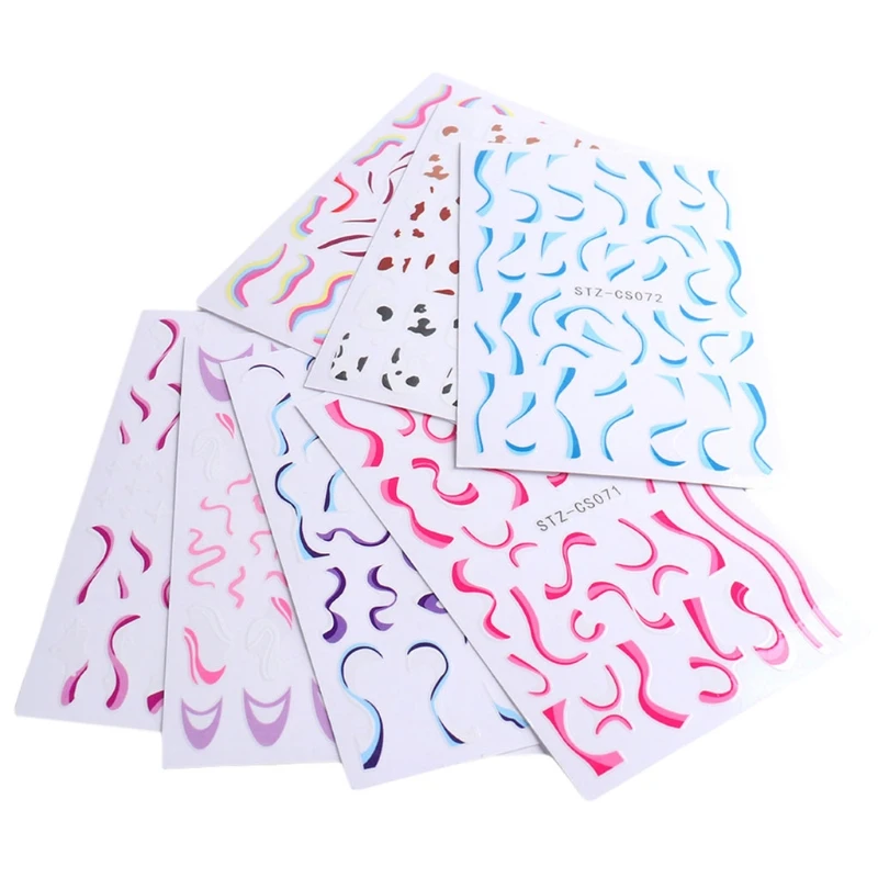 

Irregular Whirling Cow Print Decal on Nails Art Manicure Finger Tip