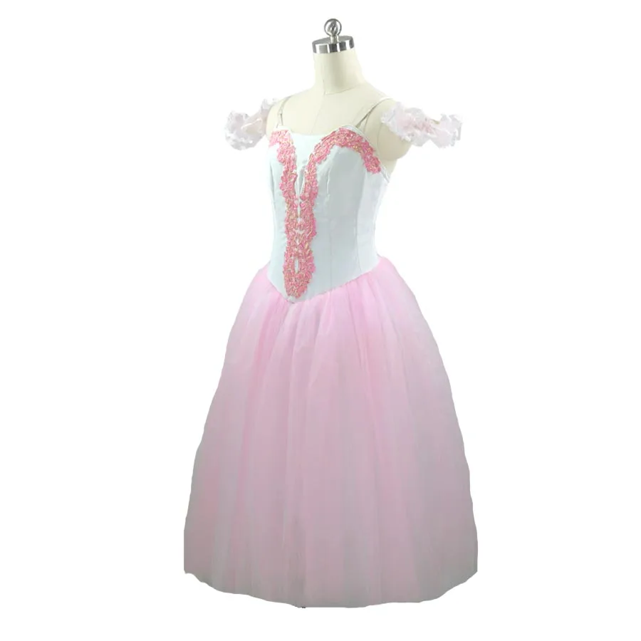 

Professional Girls Ballet Dance Performance Wear Dress Long Kids Romantic Tutu