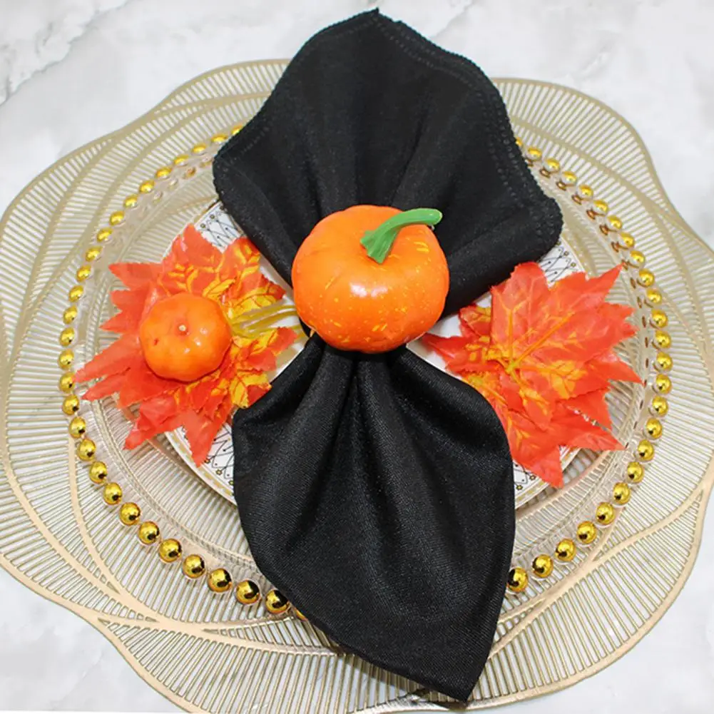 

Versatile Napkin Holders for Any Occasion Pumpkin Napkin Holders Elegant Metal Pumpkin Napkin Rings Autumn Table for Halloween