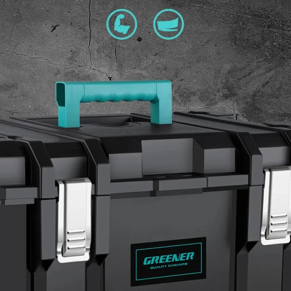 Large Capacity Tool Boxes Multifunctional Professional Electrician Carpenter Work Tools Accessory Household Portable Storage Box 2