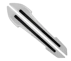 Reflective Warning Strip Tape for Car Rearview Mirrors - Traceless Protective Auto Exterior Accessories (WHITE)