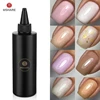 MSHARE 250ml Rubber Base Gel Camouflage Refill Milky Pink White Glitter Gold French Manicure Color Base Big Volume 1