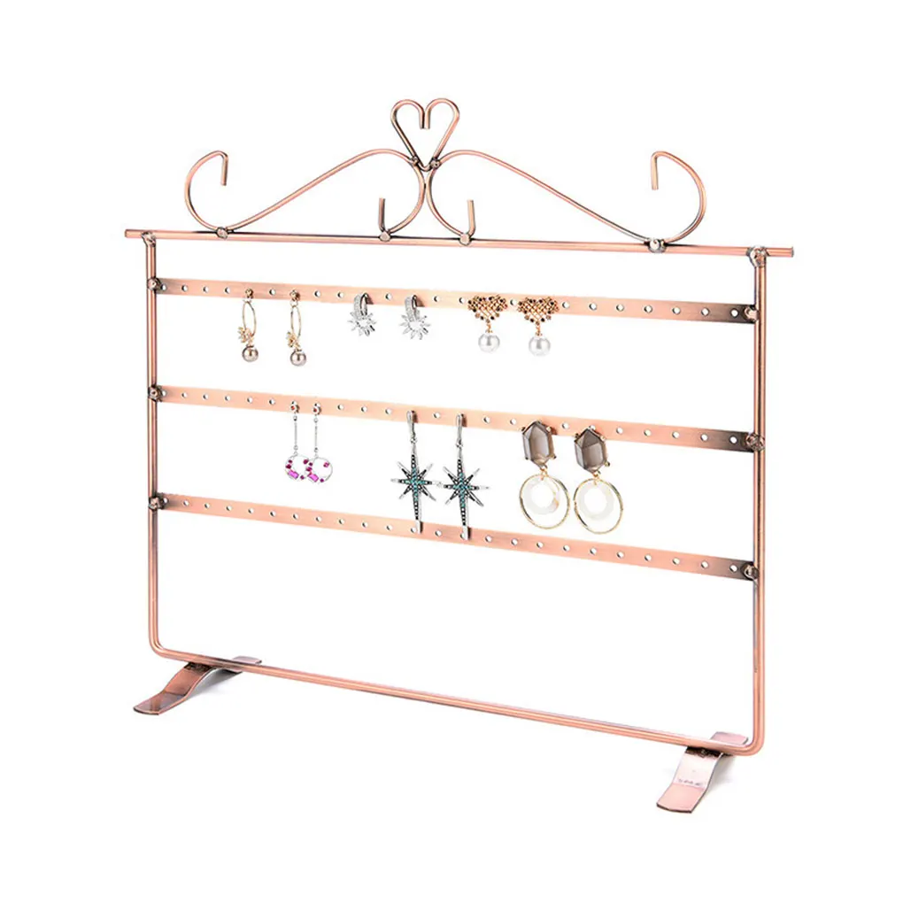 

Earrings Display Holder Multi Layers Metal Ear Studs Hanging Rack Large Capacity Jewelry Organizer Jewelries Stand for