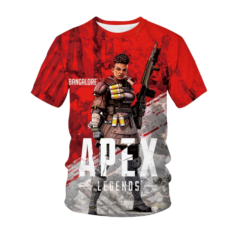 

2022Apex Legends 3D Printed T-shirt Unisex Fashion Wear Street Hip Hop Oversized Loose Casual O Neck Short Sleeve Children's Top