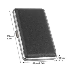 Elegant Leather Cigarette Case: Slim, Portable, and Durable Storage (Black)