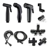 Handheld Black Toilet wash Bidet Faucet Spray Gun Sprayer shower head Anal cleaning washer WC Bathroom water valve hose holder 1