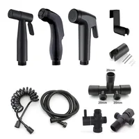 Handheld Black Toilet wash Bidet Faucet Spray Gun Sprayer shower head Anal cleaning washer WC Bathroom water valve hose holder 1
