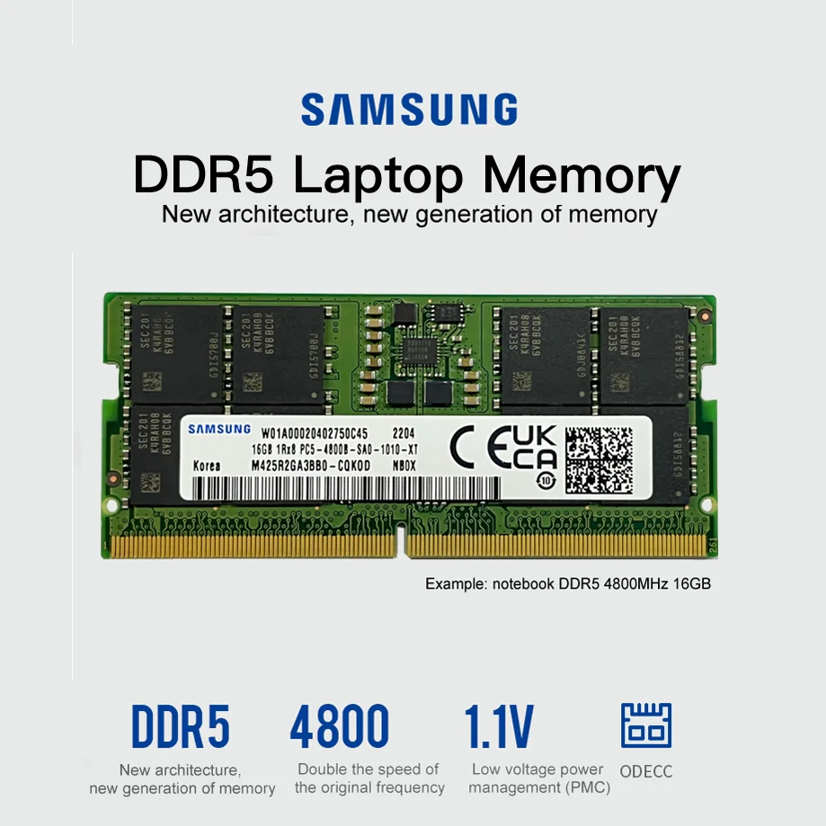 SAMSUNG DDR5-4800ノートPC用メモリ 8gb 30点
