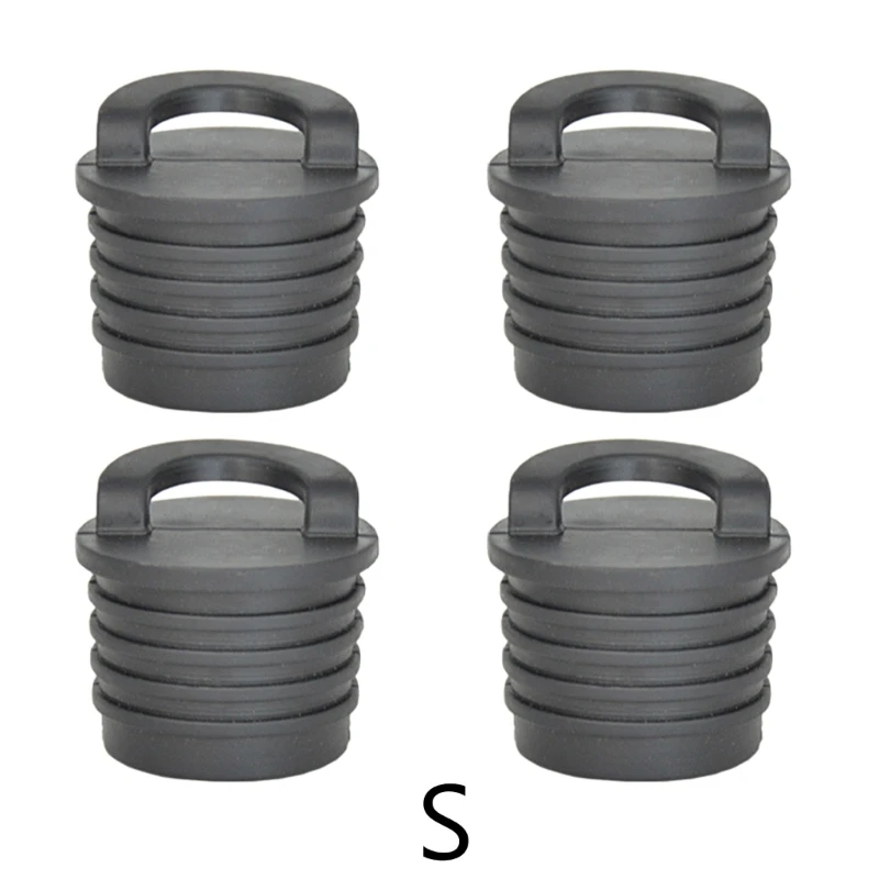 4Pcs Rubber Scuppers Stopper Plug Kayak Drain Plug Water Stopper Boat Scupper Plugs Drain Holes Bung with Handle