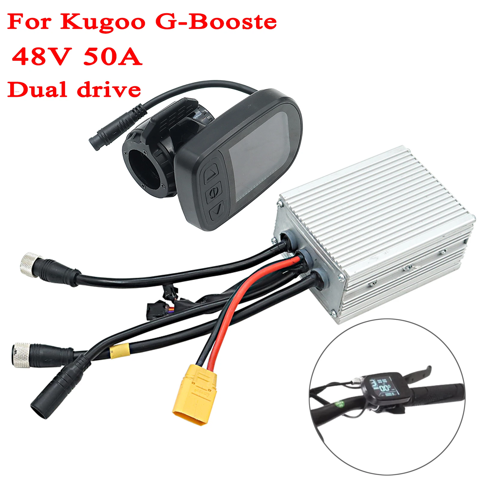 Electric Scooter 48V 50A One Piece dual Drive Brushless Controller LCD display meter for Kugoo G-Booste electric Scooter