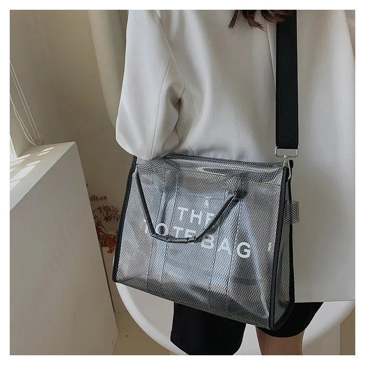 Fashion Transparent Large Tote Bag Designer Clear Pvc Women Handbags Luxury Shoulder Crossbody Bags Summer Beach Jelly Bag 2022