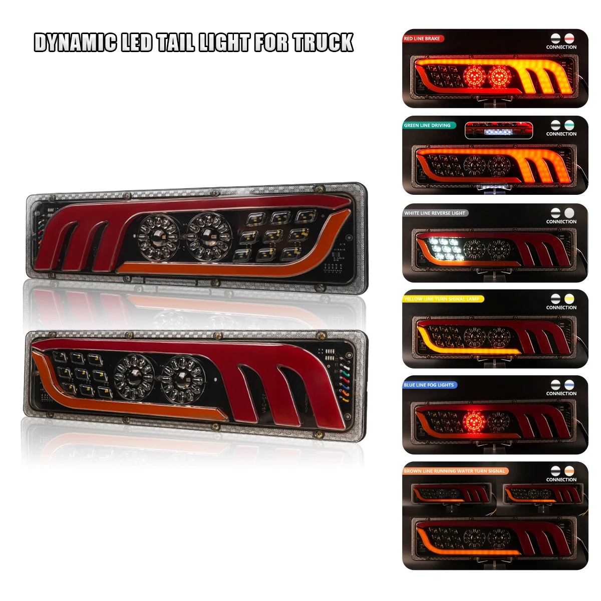 thumbnail image 1 of Luces traseras de advertencia LED para coche, impermeables, de 30 cm, 33 cm y 46 cm, para remolque de barco, 12 V y 24 V, piezas traseras para UTE, remolque, camión, luces para automóvil, 1 of 5