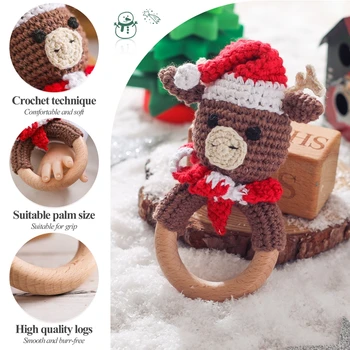 Christmas Baby Teether - Wooden Toys 5