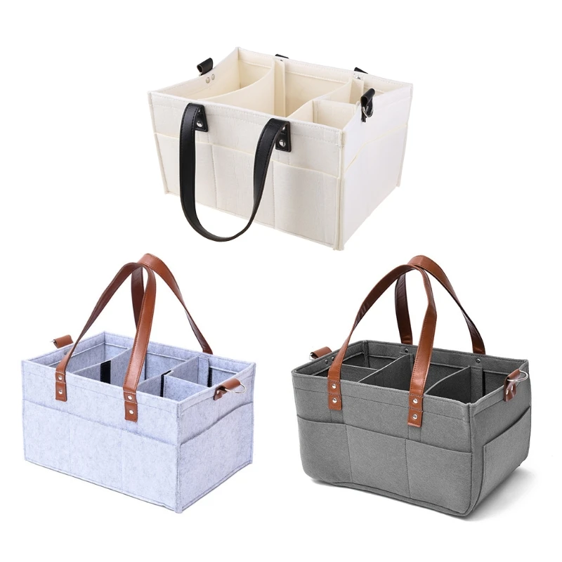 

35x20cm Baby Diaper Bag Mommy Bags for Hospital Quilting Felt Bag Multi-Functional Travel Bag for Baby Care 40JC