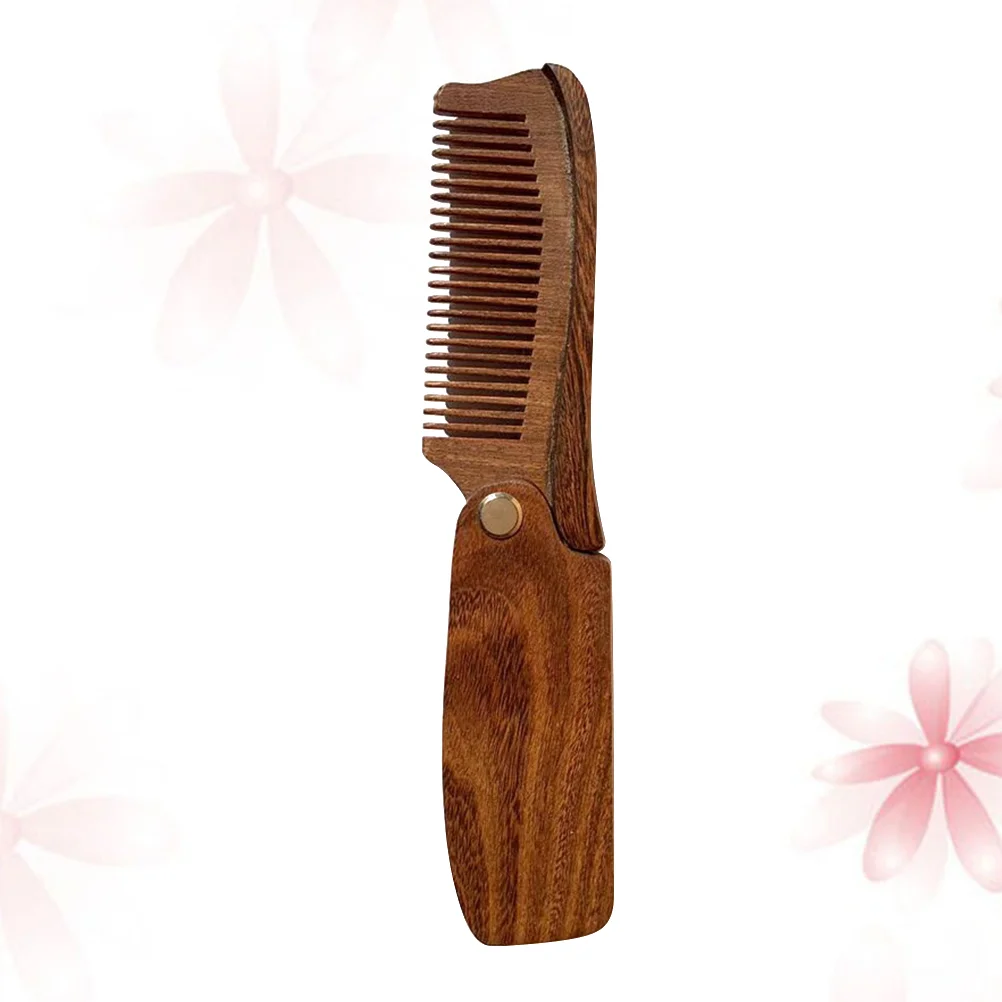 

Combs Peach Wood Hairdressing Accessories Anti-Static Fold Log Man Wooden Durable