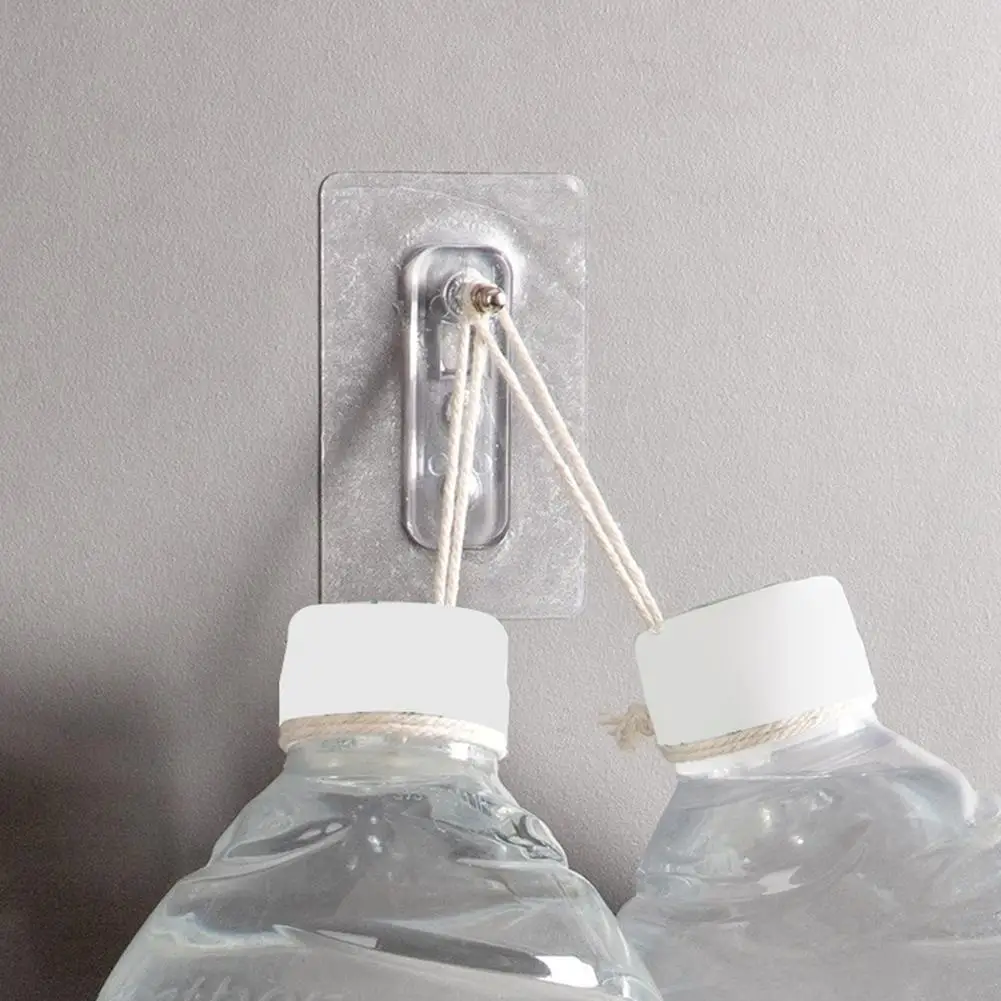 Multi Purpose Hooks Adhesive Wall Hook Self Adhesive Hooks Wall Mount Hooks 10pcs No-punch Screw Sticker Strong Nail-free Hook
