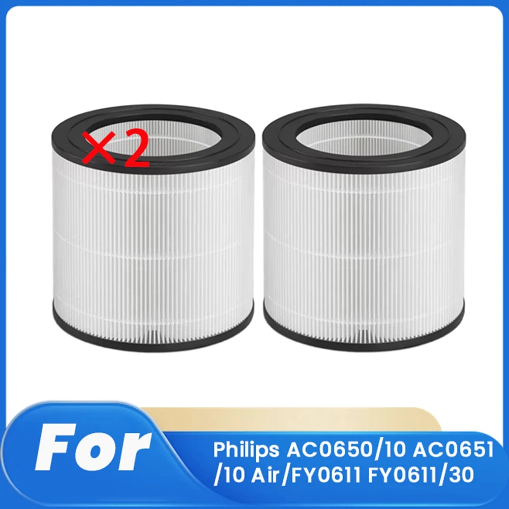 A65T 2 Pcs Cleaner Filter for Philips AC0650/10 AC0651/10 Air/FY0611 FY0611/30 Air Purifier Replacement Filter Spare Parts