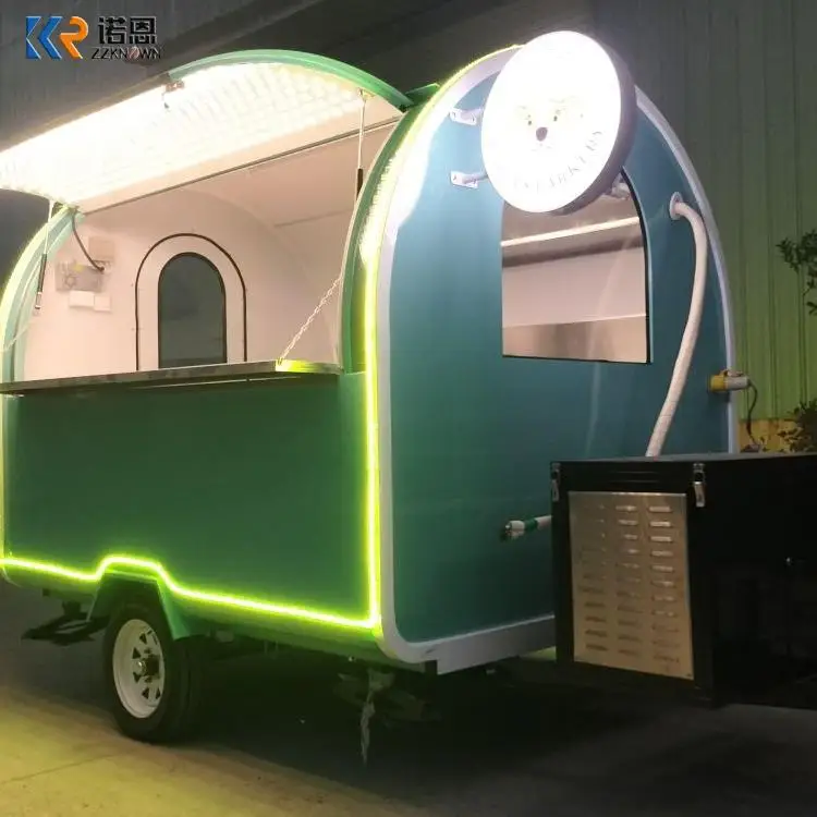 Mobile Street Tea Coffee Vending Carts Food Trailer italian street food