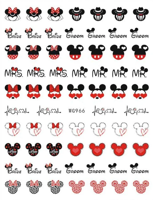 1PCS Mickey Mouse 3D Nail Stickers Disney Nail Art Decoration Nail Sliders  Mickey Minnie Cartoon Stickers Nail Art Accessories - AliExpress