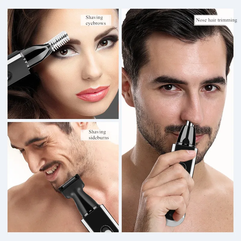 Nose Ear Hair Trimmer Cutter Clippers Grooming Set Professional Barber Razor Men'S Electric Shaver Women Eyebrow Cutting Machine 3